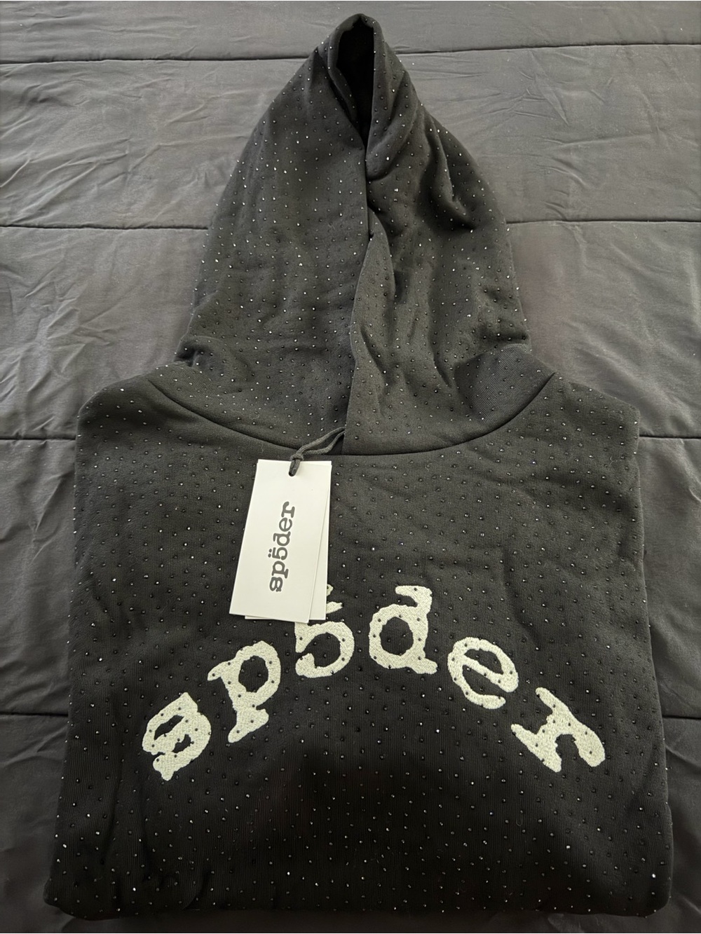 Black Hooded Sweatshirt with Logo